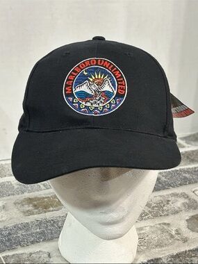 Vintage Marlboro Unlimited Cap Baseball Hat Black Adult One Size Fits All